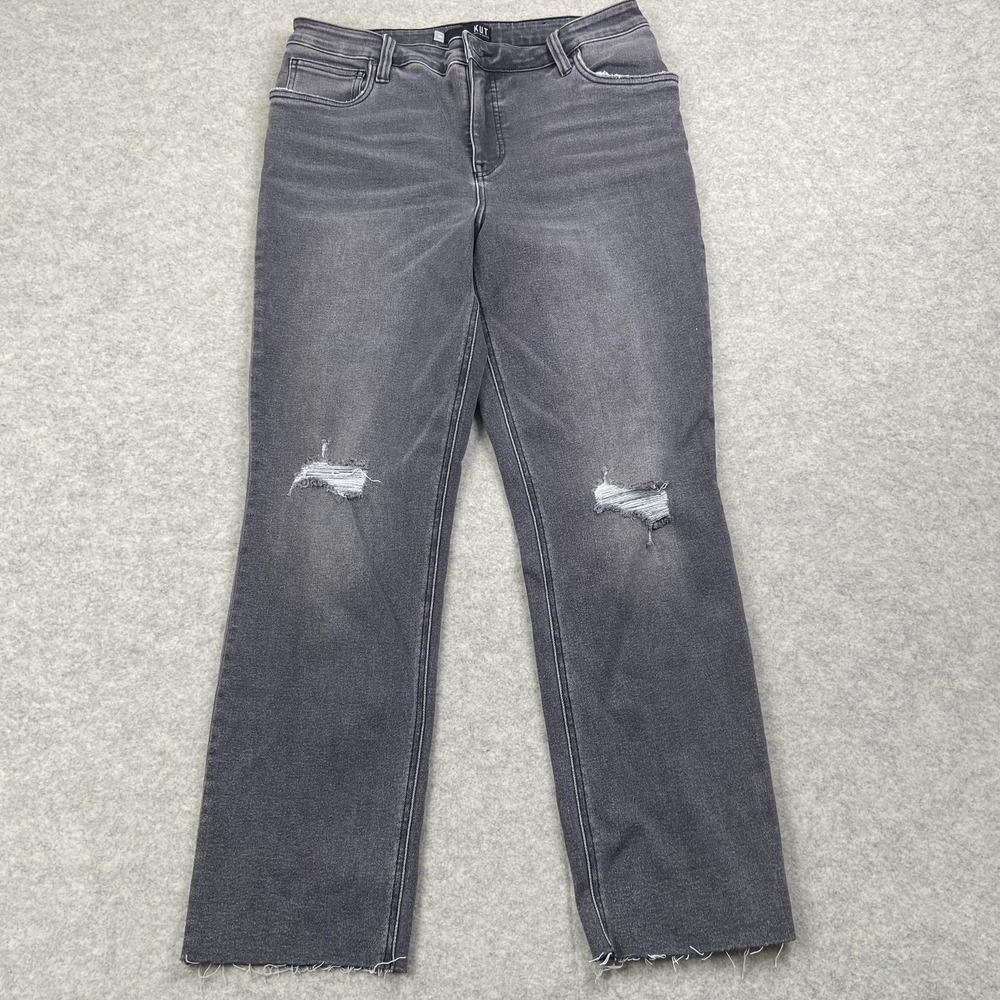 KUT From The Kloth Jeans Womens 14L (34x28) Rachael Mom High Rise Distressed